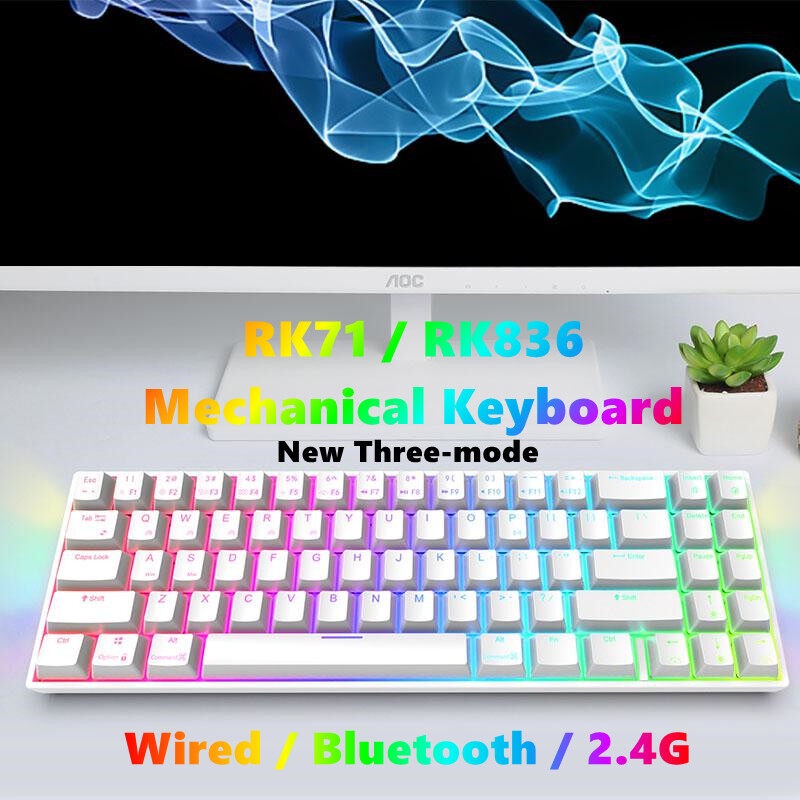 Royal Kludge RK71 71 Keys Mechanical Keyboard three-mode Small Compact ...