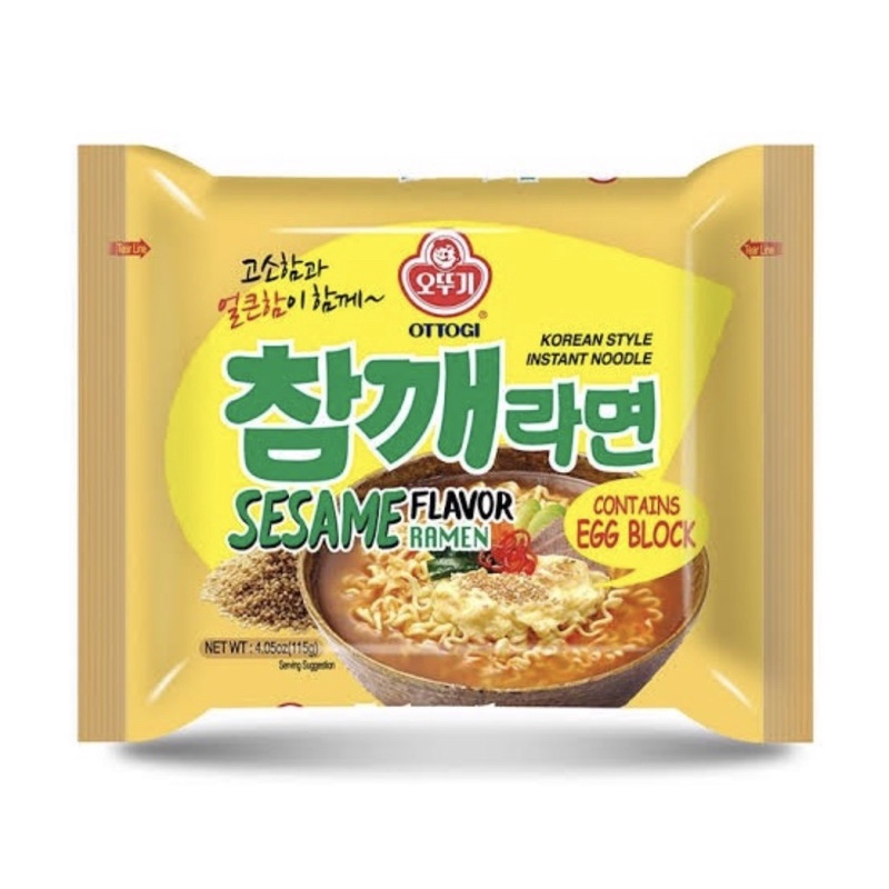 Ottogi Sesame Ramen 115Gr / Korean Original Sesame Flavor Noodles