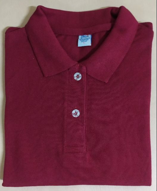 Blue Corner Polo Shirt for Women Red Wine (Maroon) | Shopee Philippines