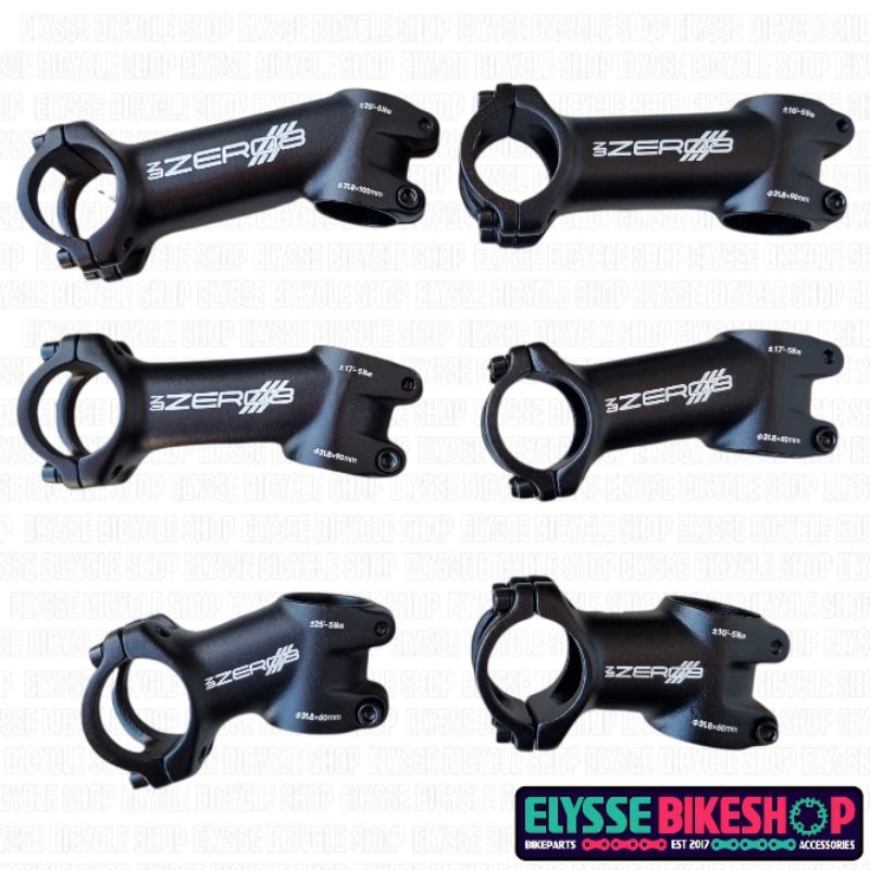 Zero3 Aluminum Bicycle Stem MTB Roadbike 10 17 25 60mm 70mm 80mm 90mm 100mm 110mm Shopee Philippines