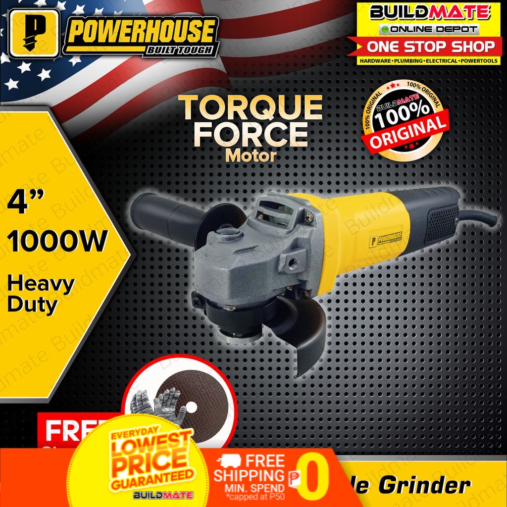 POWERHOUSE Angle Grinder Torque Force Motor 1000W 4