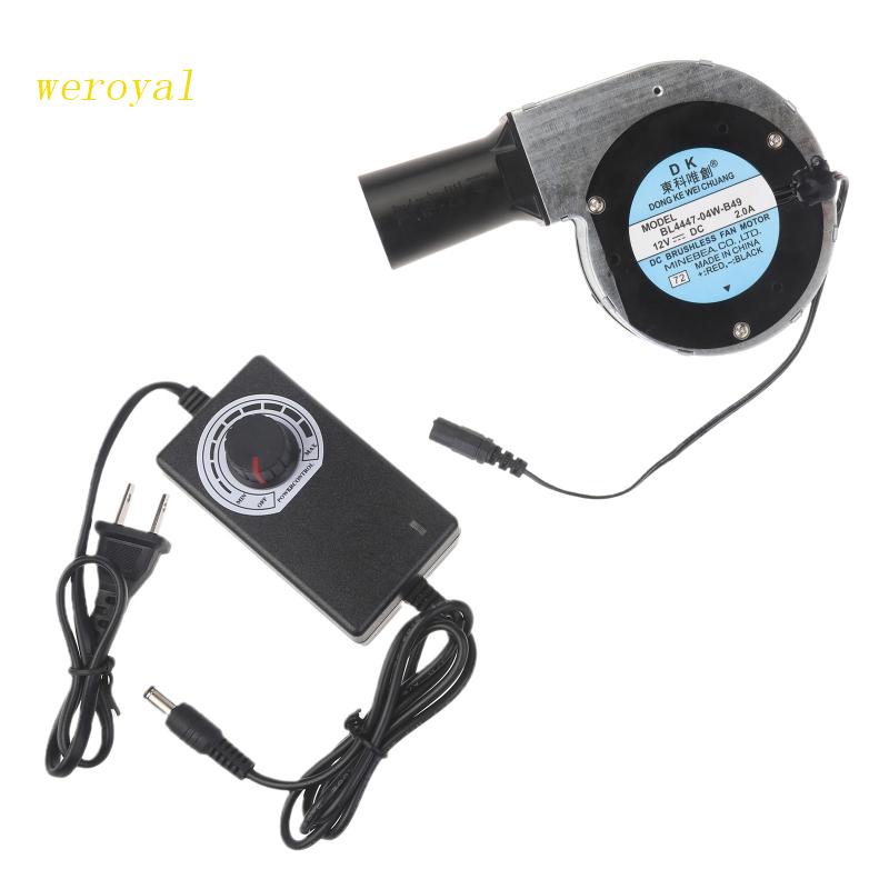 weroyal 12V 2A BBQ Blower Fan Charcoal Chimney Starter Barbeque Smoker