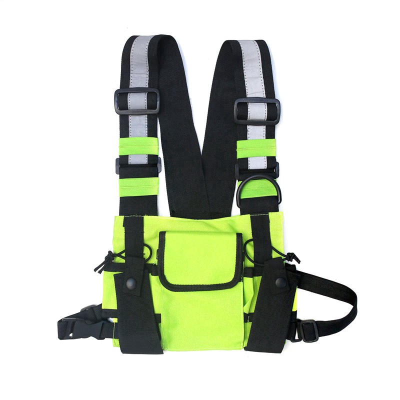 On Sale Ulzzang Nylon Chest Rig Bag Black Vest Bag Black Hip Hop Streetwear Functional Tactical Harness Chest Bag for Men Shopee Philippines