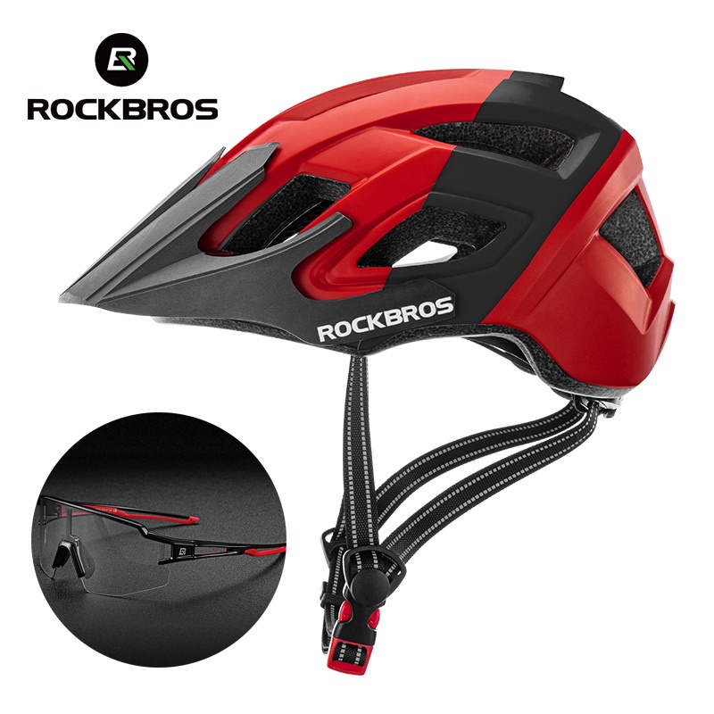 PH Delivery ROCKBROS MTB Helmet Kask Road Mountain Bike Cycling Helmet PC EPS Large Visor Ventilation For Leisure Riding Unisex Bike Accessories Shopee Philippines