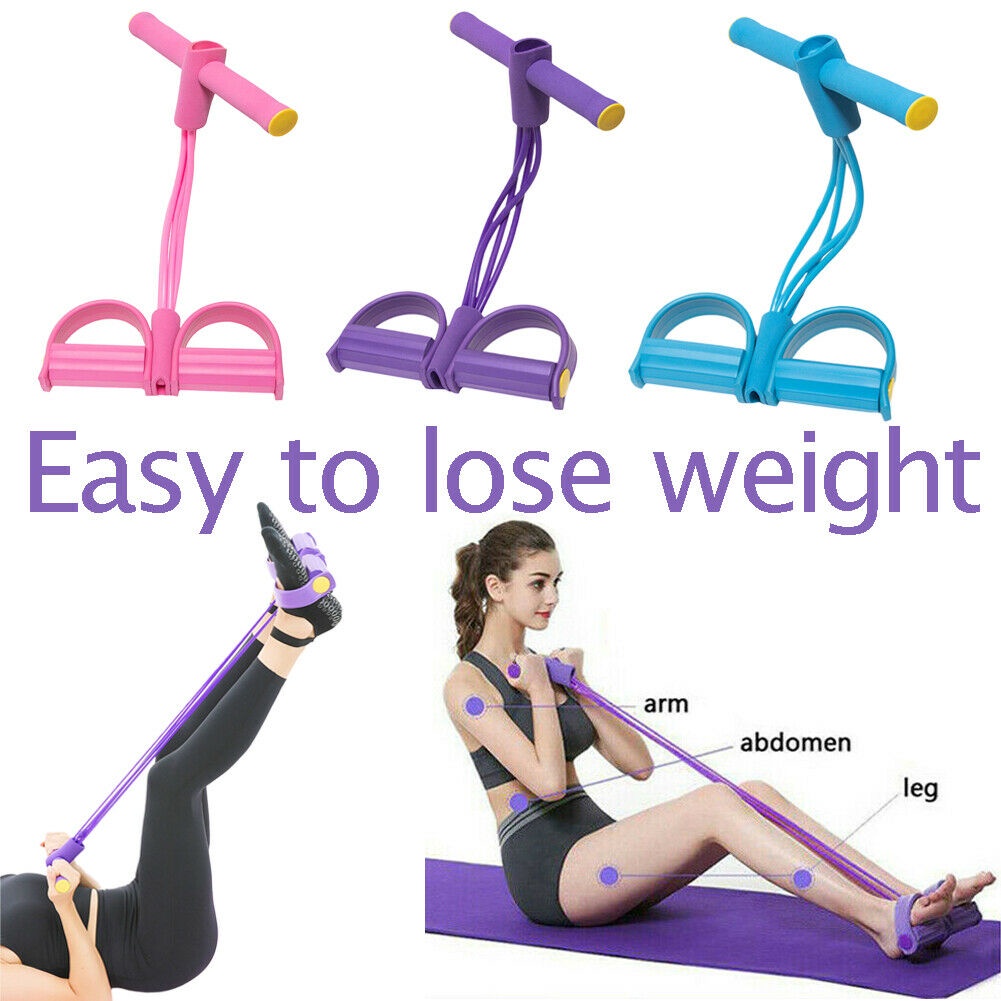 Bandes De Résistance Fitness 4 Tubes - Pour Chevilles, Abdos, étirements - Résistance Progressive - Portable Et Durable
