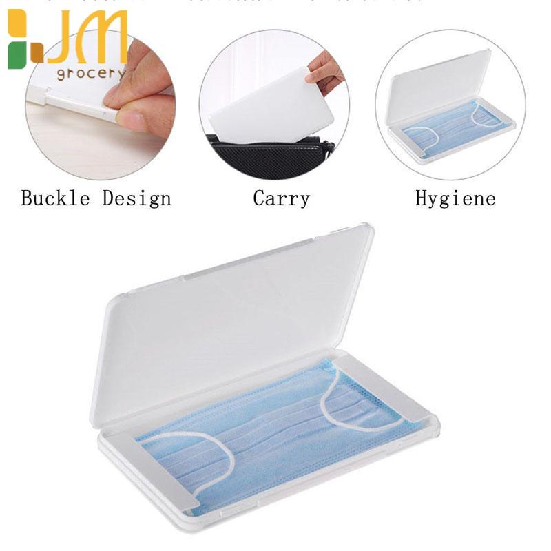 JM#Disposable Mask Storage Box Portable Masks Storage Case Facemask ...