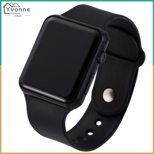 ONE LED Digital Watch Electronic Clock Sport Wristwatch Rubber Strap ...