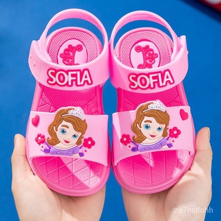 【Sealynn】kids summer shoes Disney princess Sophia sandal Slippers flat ...