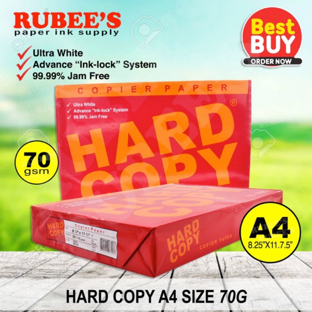 BOND PAPER HARD COPY A4 SIZE RED | Shopee Philippines