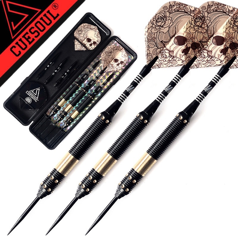 Champify Brass Darts Set 23g - 3 Dartpfeile Mit Stahlspitzen & Zubehör