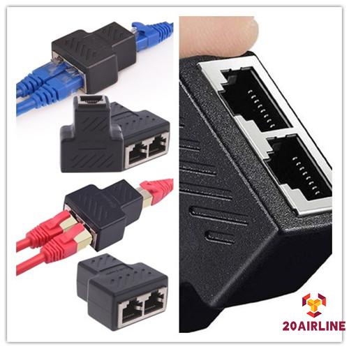 EJY 1To 2 Ways RJ45 LAN Network Cable Female Splitter Wire