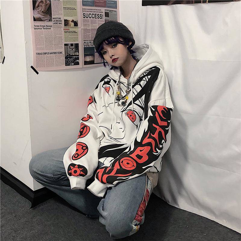Anime Naruto Hoodies Streetwear Couple Matching Casual Plus Velvet Hooded Sweatshirt Unisex Men Harajuku Pullover Shopee Philippines