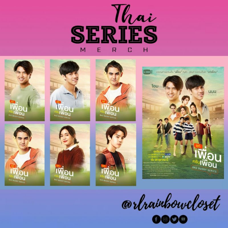 Thai BL Series Photocards Bad Buddy the Series OhmNanon OhmNon Ohm