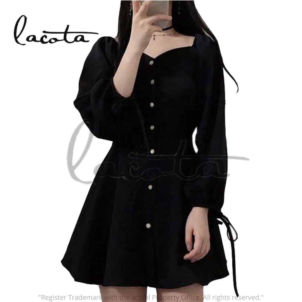 Button down dress clearance shopee