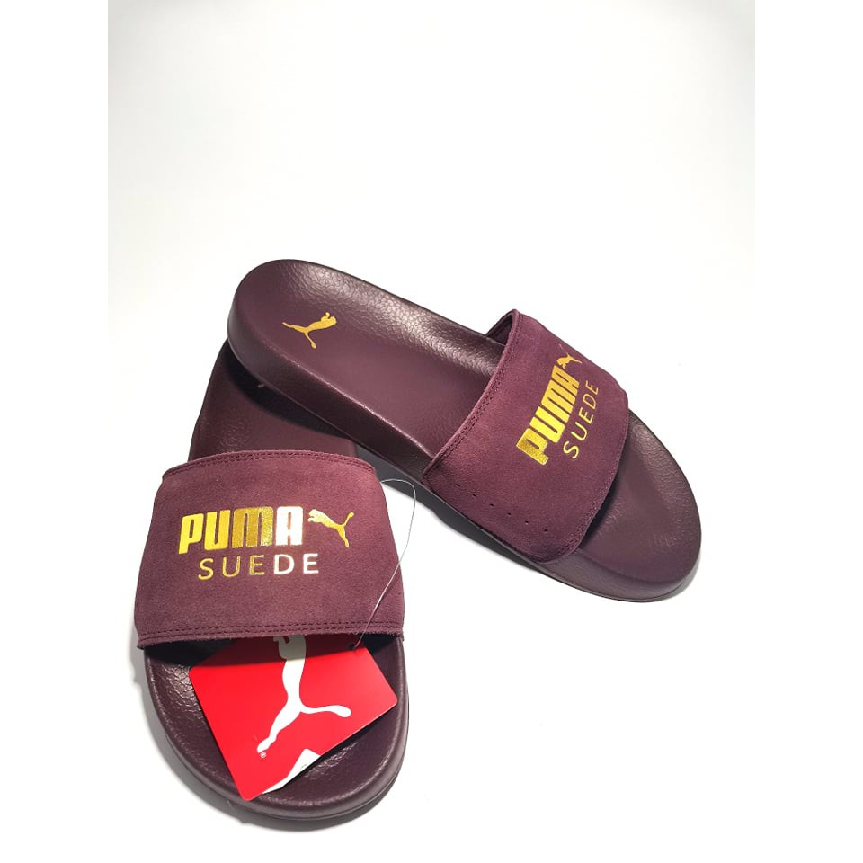 Puma suede best sale slides red