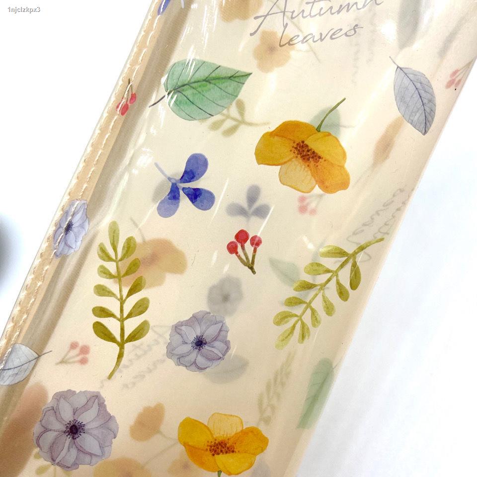 Korea DAISO pencil case PVC fourcorner pencil case student pencil case