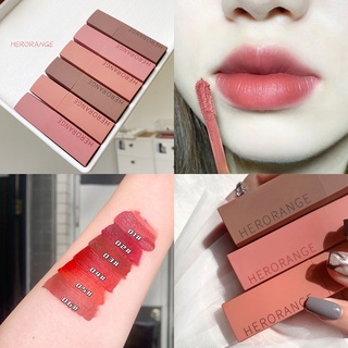 Herorange Matte Nude Velvet Liquid Lipstick Lipmatte Natural Waterproof