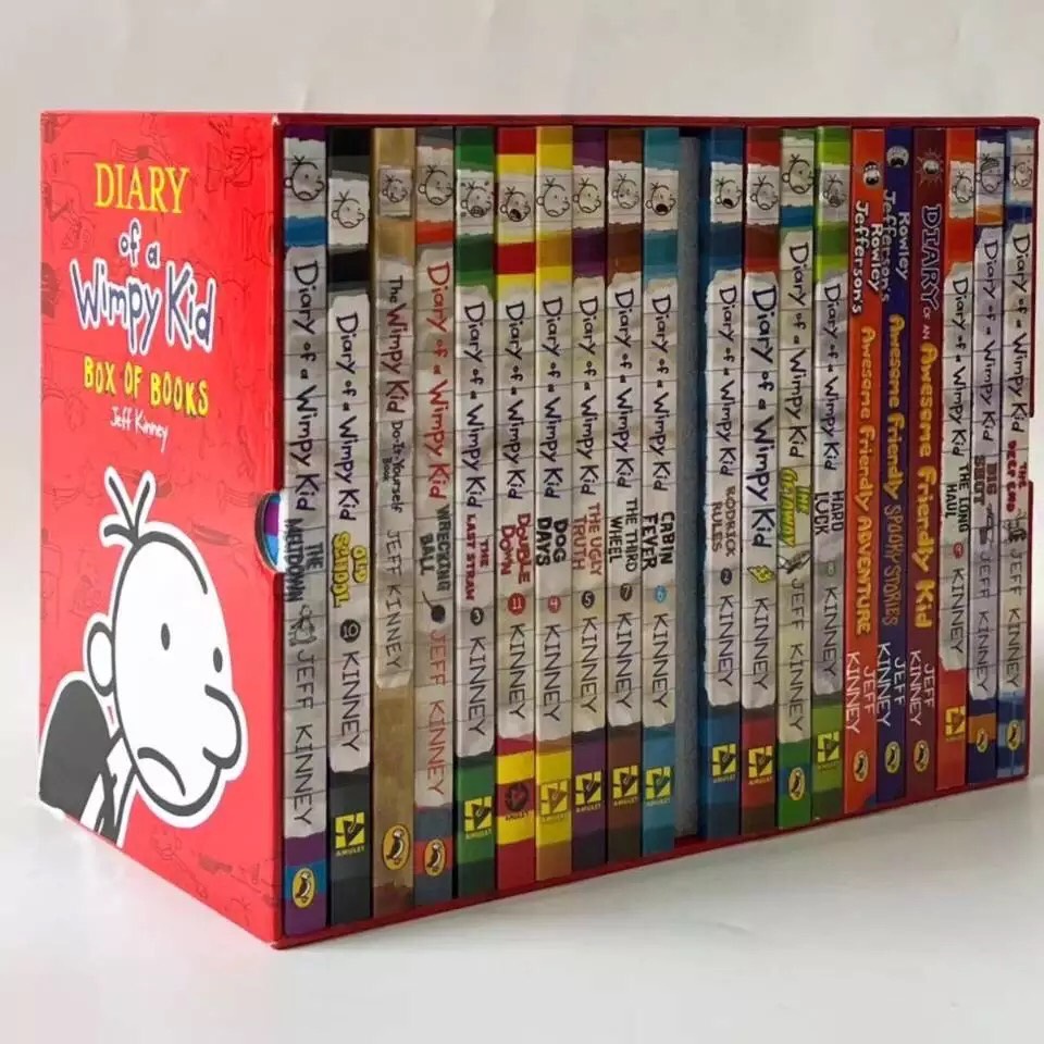 22 Books Set Diary of a Wimpy Kid (Box Set) English Comic Book Shopee