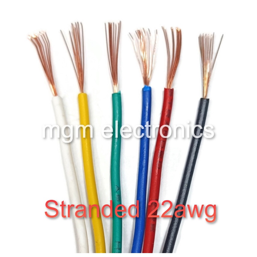 1METER stranded wire 22 awg (hook-up wire) for school, DIY electronics ...