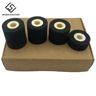 KOLAMOON 24pcs Black Solid Ink Rolls For Coding Machine - 36x16mm Hot Stamp Coder