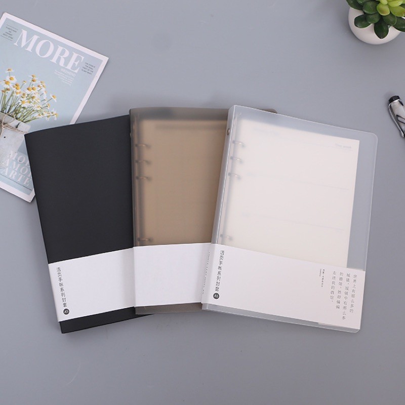 Loose-leaf 6 hole Transparent Planner Notebook Detachable Notepad Daily ...