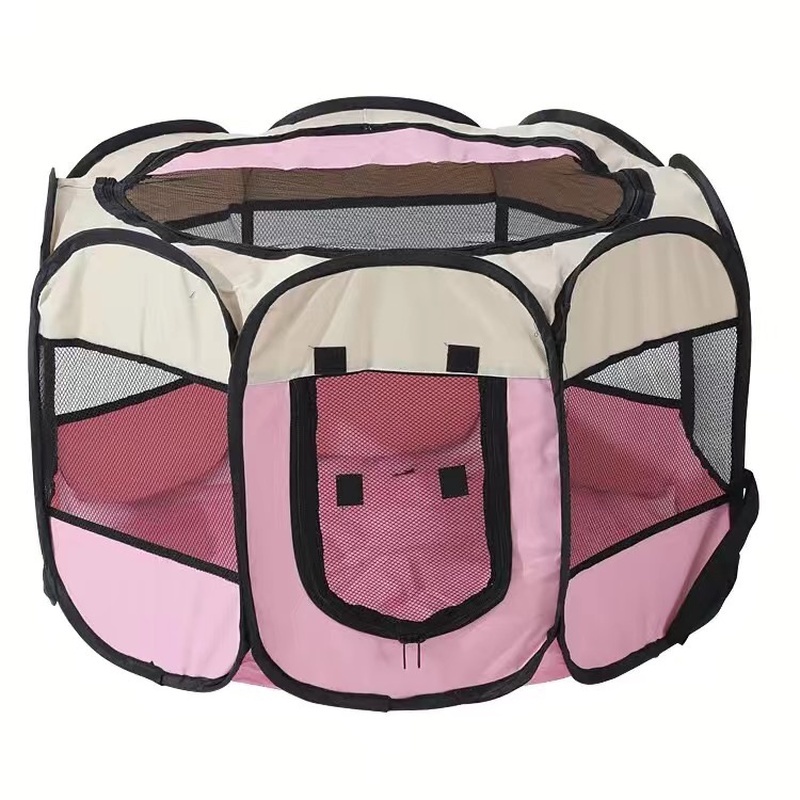 Cat Tent Foldable Cat House Pet Playpen Washable Octagonal Dog Cage Pet