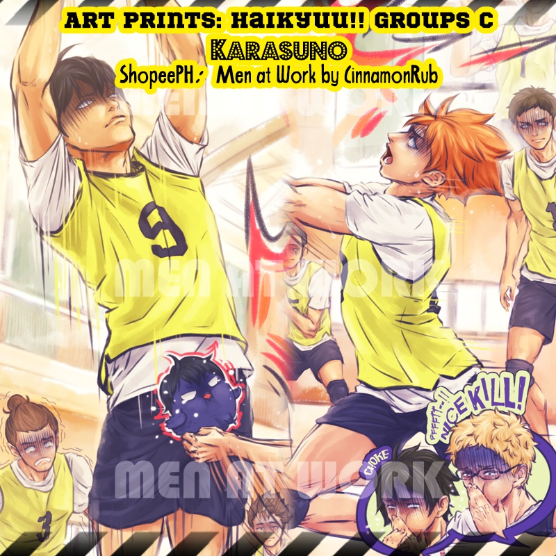 ART PRINT: Haikyuu!! GROUPS C (Karasuno) | Shopee Philippines