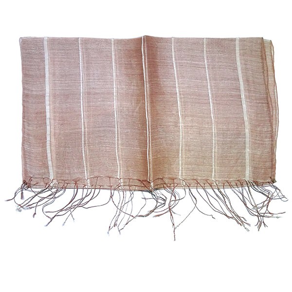Authentic Piña Seda Scarf Striped (Brown Buko, Not Dye) | Shopee ...