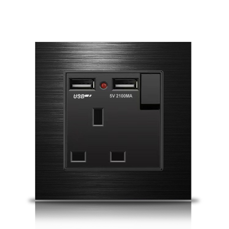 YSVWL Modern Wall Light Switch universal power socket 13amp with usb 1 ...