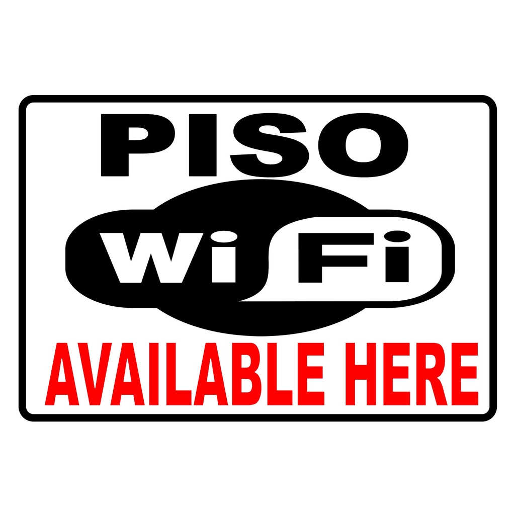PISO WIFI LAMINATED SIGNAGE Shopee Philippines
