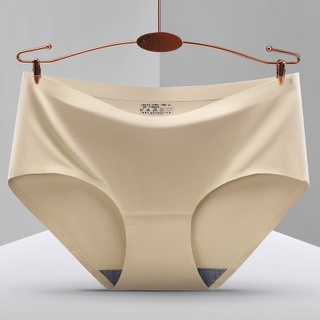 Women COD Women M-XXL Seamless Panties Silk Mid Waist Underwear For Female  ice silk Panties