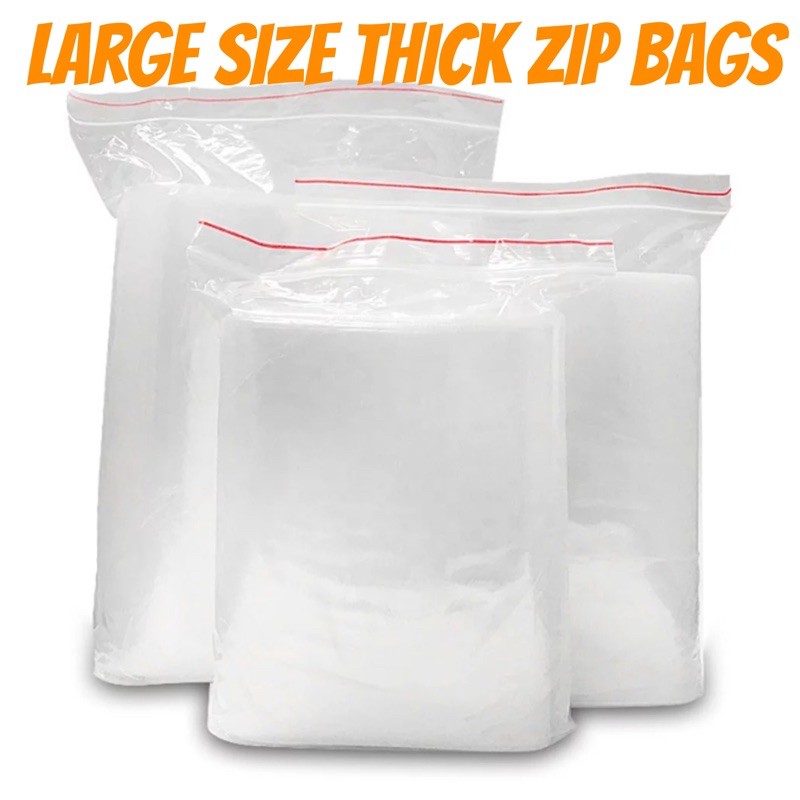 large size 100pcs thick zip bags sealing sealer sealing resealable bag ...