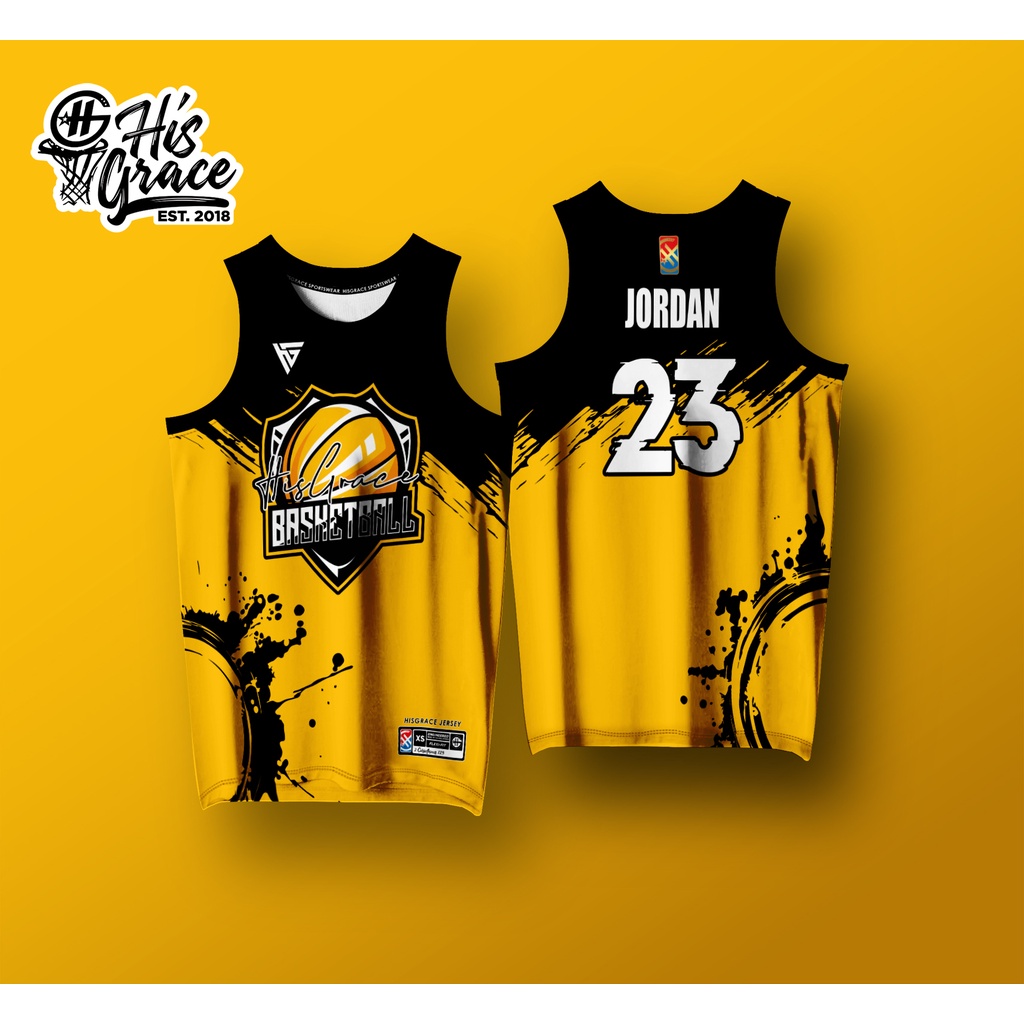 HISGRACE BASKETBALL YELLOW V2 HG CONCEPT JERSEY FULL SUBLIMATION ...