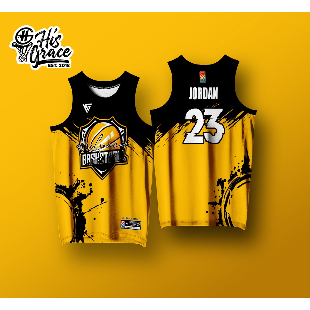 HISGRACE BASKETBALL YELLOW V2 HG CONCEPT JERSEY FULL SUBLIMATION