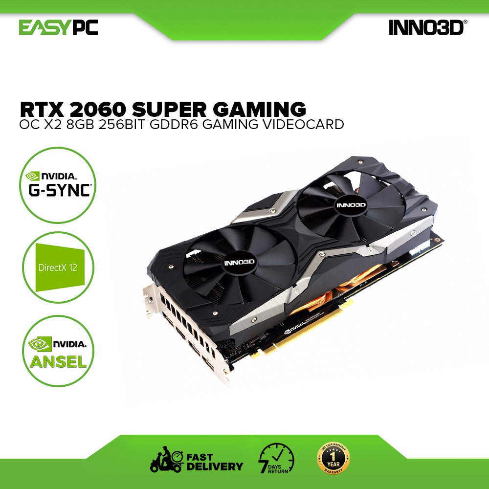 Inno3d Rtx 2060 Super Gaming OC X2 N206S2-08D6X-1710VA15L 8gb 256bit ...