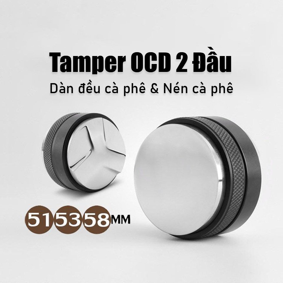 Tamper OCD 2 Heads In 1 Combine Compression And Spread Coffee Evenly