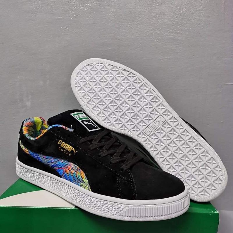 Puma suede cheap floral black