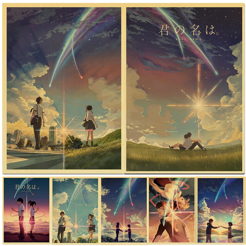 Vintage Japanese anime Your Name Posters HD Poster Kraft Paper Home ...