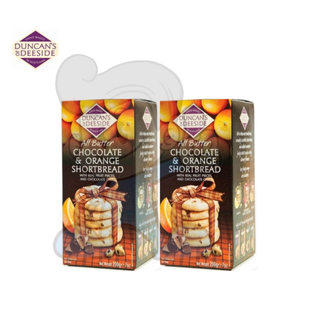 Duncan's Of Deeside All Butter Chocolate And Orange Shortbread (2 X 200 ...