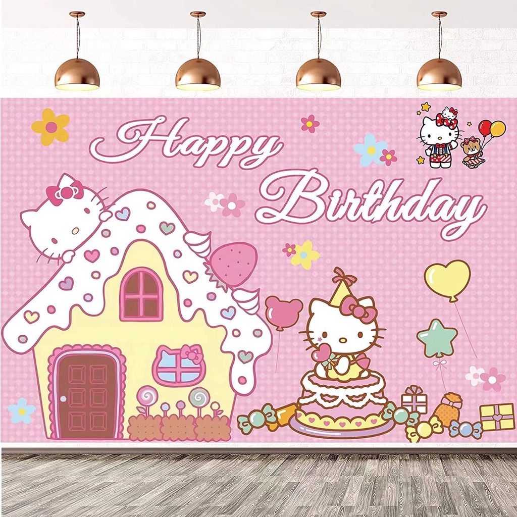 100x150cm Hello Kitty Theme Backdrop Photography Background Cute 