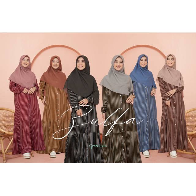 Zulfa Dress By Greenism Gamis Motif Wolfis Gamis | Shopee Philippines
