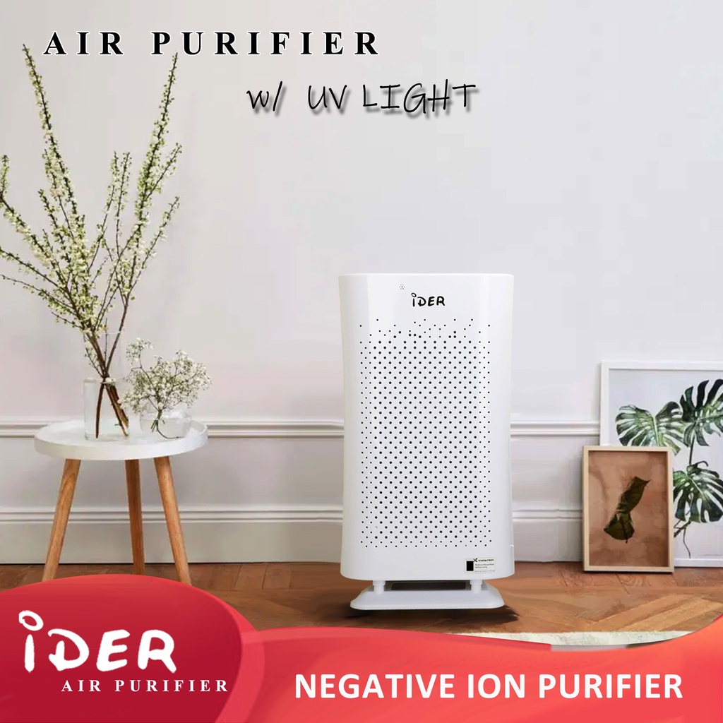 iDER Portable Air Purifier With Remote and Timer, HEPA Filter Air