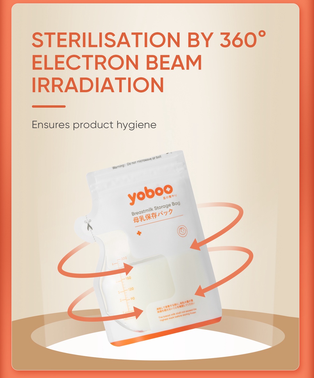 Yoboo Breast Milk Storage Bags 30PCS Zip Lock 200ML Clean Standable ...