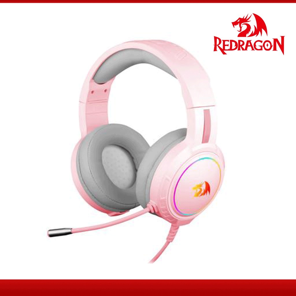 Redragon Mento RGB Stereo Wired Gaming Headset (Pink) (H270-P) | Shopee ...