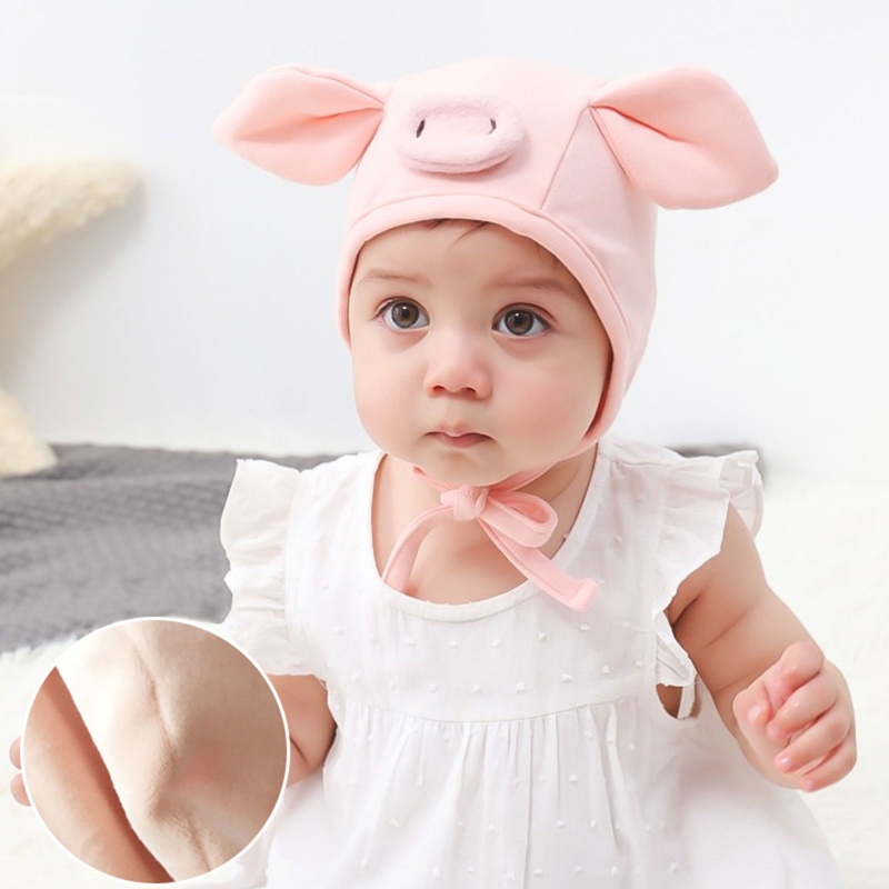 Beanie Baby Dress Hats Time* 0-2 Years Old Pink Pig Hat Pig Beanie Baby Pig  Cap Baby Beanies Hats Cute Unisex Caps Baby Hat Photography