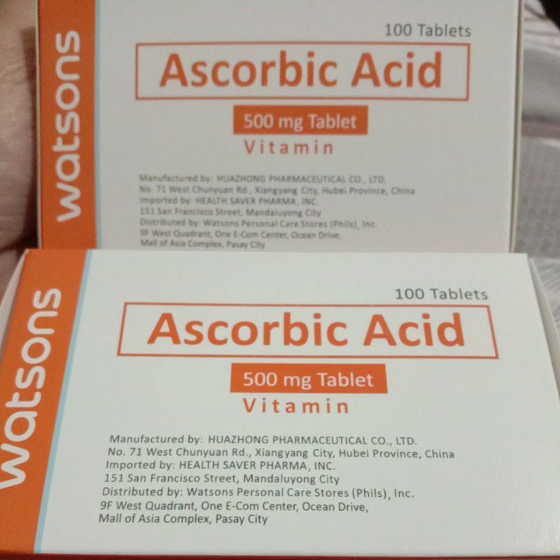 Watsons Ascorbic Acid (Vit C) 500 mg (100 tabs) Shopee Philippines