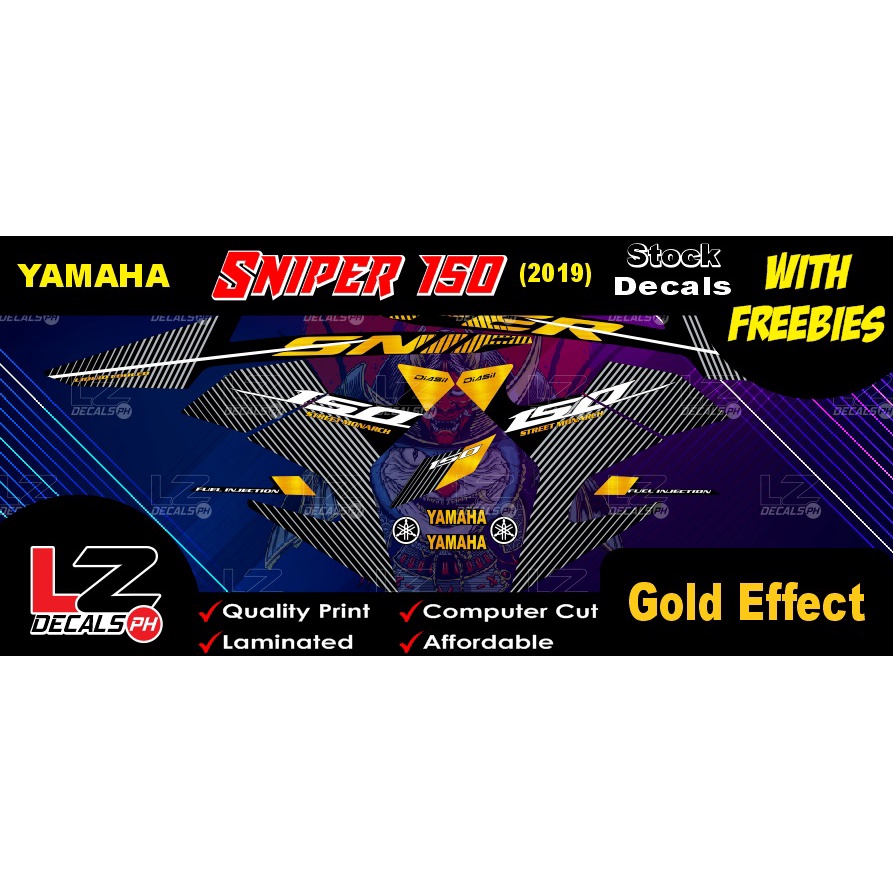 Yamaha Sniper 150 (2019) Stock Decals / Stickers with Freebies | Shopee ...