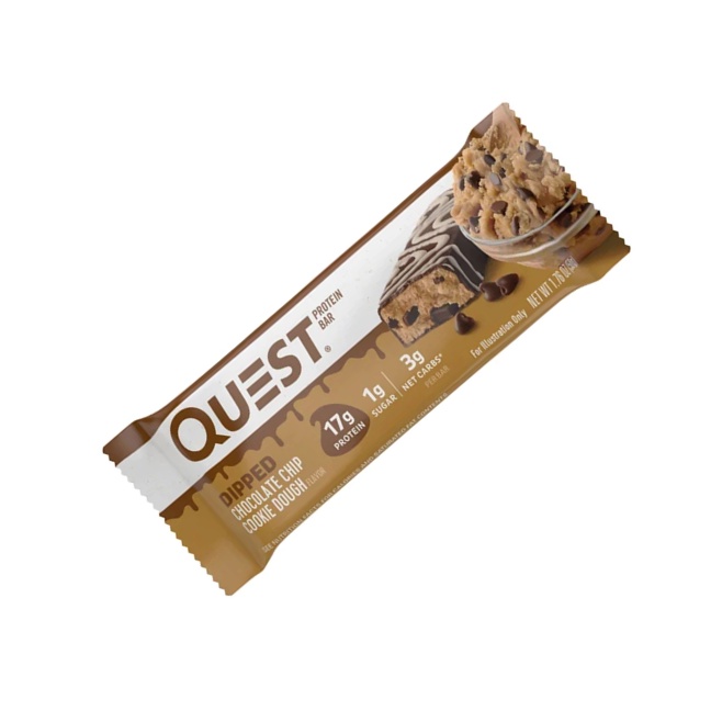 QUEST NUTRITION QUEST BAR 60G 1 SERVING DIPPED CHOCOLATE CHIP COOKIE