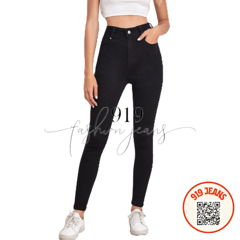 Korean high waist stretchable ankle skinny jeans | Shopee Philippines