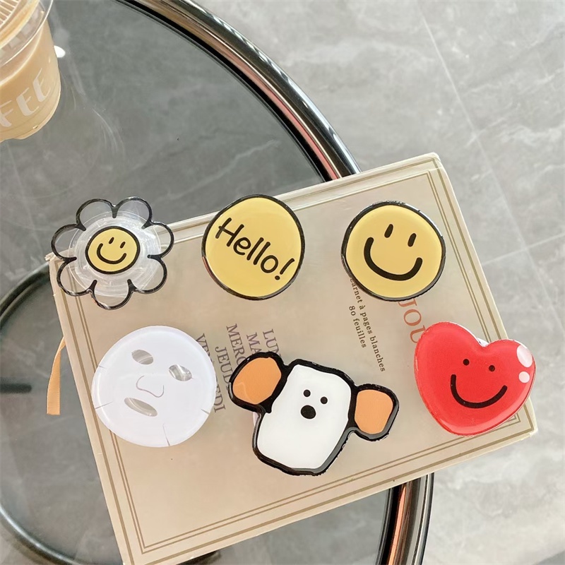 Mask Smiley Bracket Mobile Phone Ring Holder Lazy Bracket ins Mobile ...